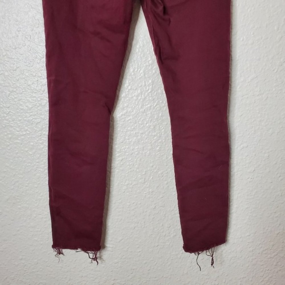 7 For All Mankind The Ankle Skinny in Burgundy - Picture 5 of 9